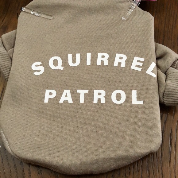 New dog sweatshirt.  Size XS.  Boots and Barkley.  Squirrel Patrol on back. - Picture 7 of 7